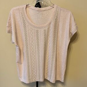Women's Pink Patterned Top large petite